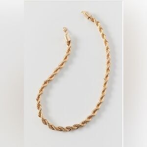 18K Gold-Plated Rope Chain Necklace